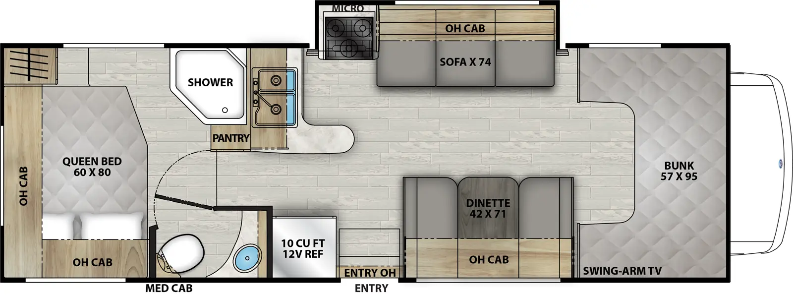 Leprechaun 260QB - Ford E-450 Floorplan